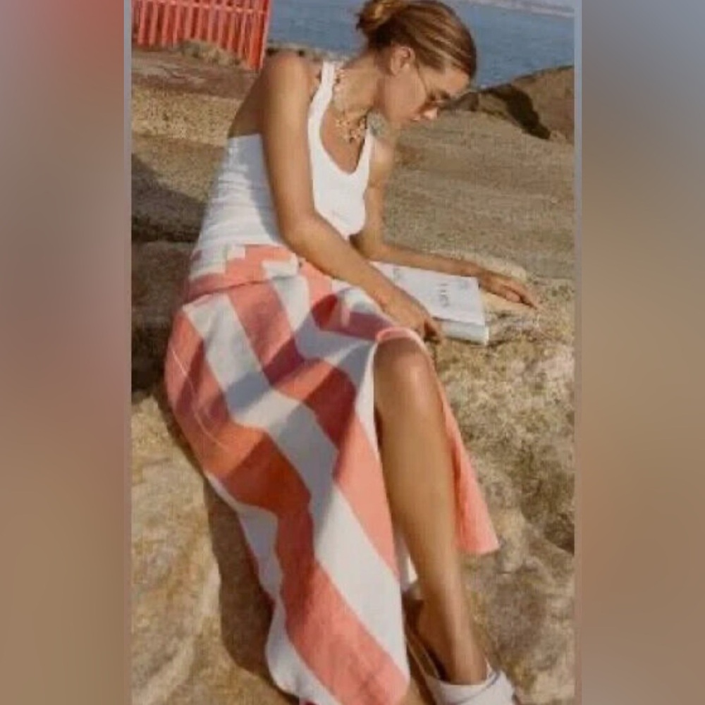 NWT Anthropologie The Colette Maxi Skirt by Maeve Preppy Stripe